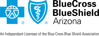 BlueCross BlueShield Arizona logo - An independent licensee of the Blue Cross Blue Shield Association